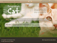 Tablet Screenshot of kingsdowncatsanctuary.org